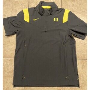 Oregon Ducks Shirt Men Medium Nike Black Quarter Zip Windbreaker Vented Football